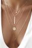 COLLAR DE 4 CADENAS FINAS CON COLGANTES DE VAIRAS FORMAS OAKLYNN, DORADO