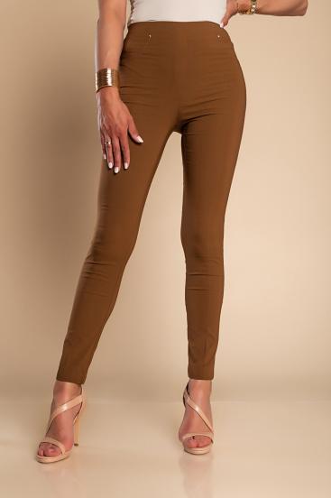 Pantalón largo elegante Soarisa, marrón