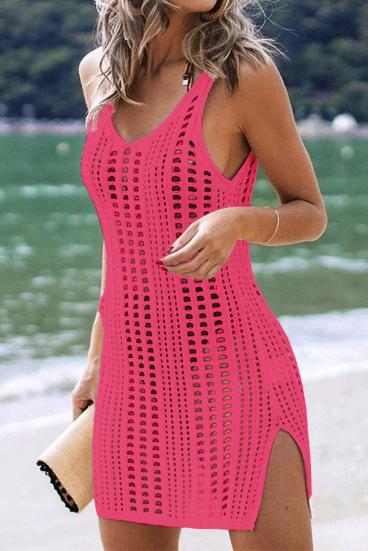 Vestido de playa de crochet Babetta, fucsia