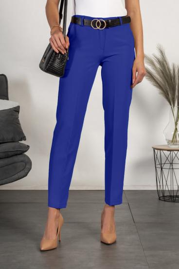 Pantalón largo elegante con perneras rectas Tordina, azul