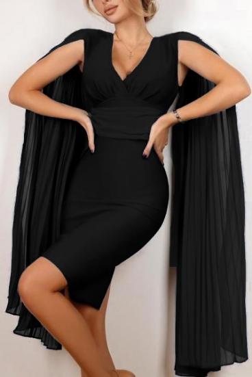Mini vestido elegante de corte ajustado Marseila, negro