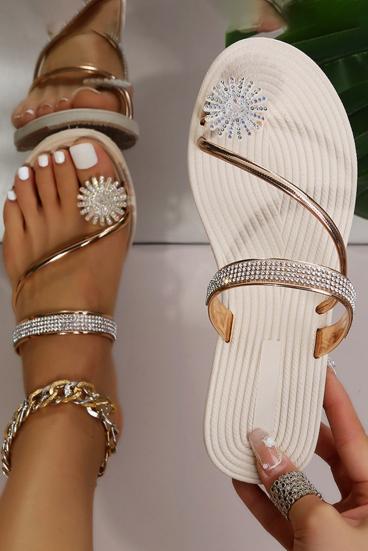 Sandalias con diamantes de imitación Pernumia, color dorado