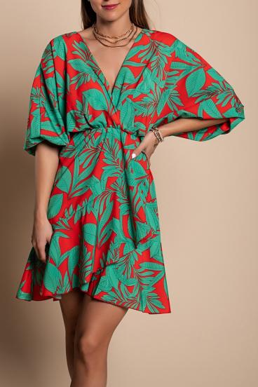 Mini vestido elegante con estampado Toretta, verde