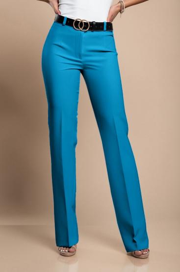 Pantalón largo elegante con pernera recta, azul claro
