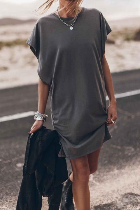 Mini vestido con mangas sueltas, gris