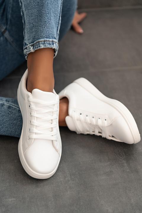 Zapatillas de moda con suela plana, 88071, blanco