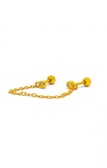 Minipendiente elegante con cadena, ART860, color dorado