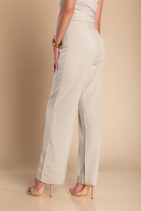 Pantalón elegante con perneras rectas Amarga, gris claro