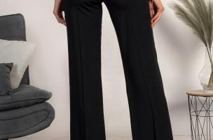 Pantalón elegante con perneras rectas Amarga, negro