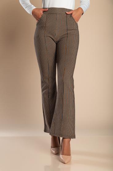 Pantalón de moda con estampado, marrón