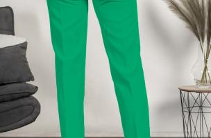 Pantalón largo elegante con perneras rectas Tordina, verde