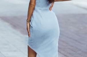 Mini vestido elegante Marettima, azul