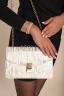 Bolso de mano con estampado de piel de cocodrilo, blanco