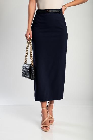 Falda midi elegante, azul