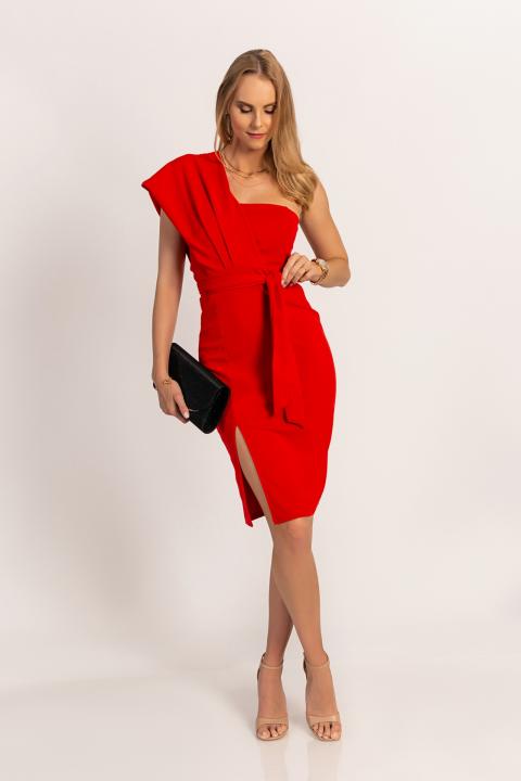 Vestido midi elegante Triona, rojo