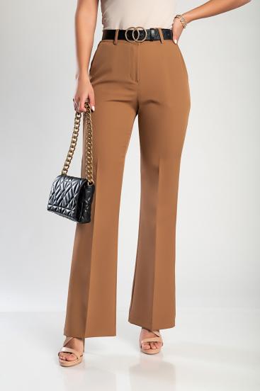 Pantalón largo elegante, camel
