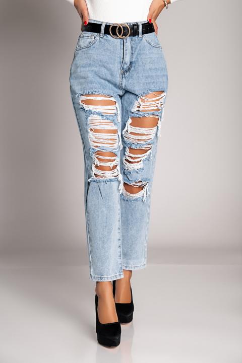 Jeans rectos con rotos Volenta, azul claro