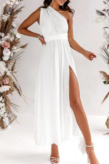 Vestido largo elegante, blanco