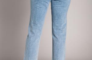 Jeans rectos con rotos Vallia, azul claro