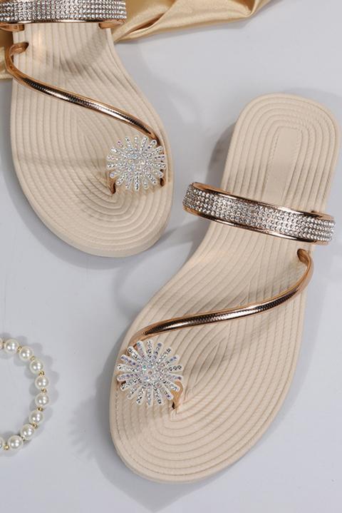 Sandalias con diamantes de imitación Pernumia, color dorado