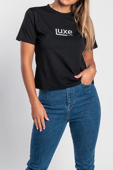 "Luxe-jeans" 40K Camiseta de algodón con logotipo