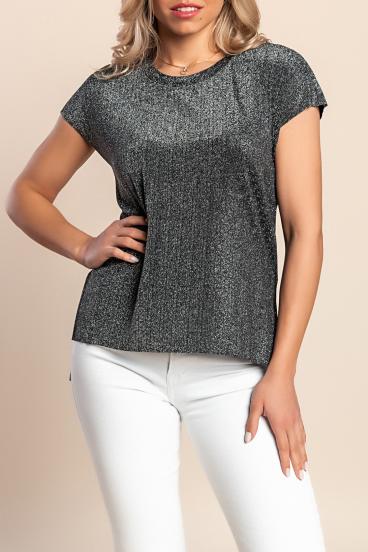Camiseta holgada de manga corta, negra