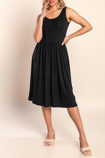 Vestido de verano de viscosa, color negro