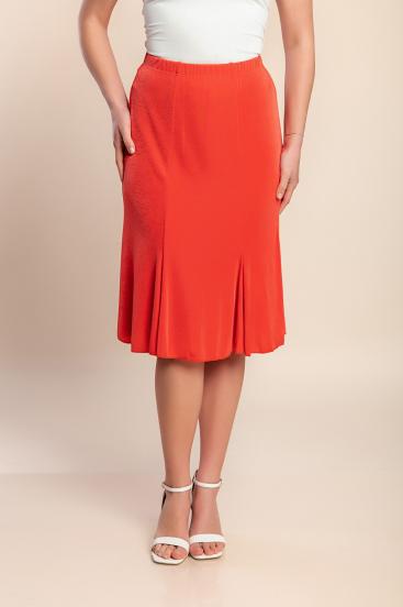 Falda de talla grande, color coral