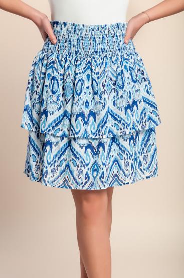 Minifalda estampada, azul