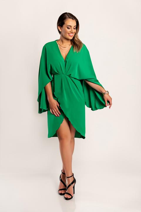 Mini vestido elegante con abertura Coccolia, verde