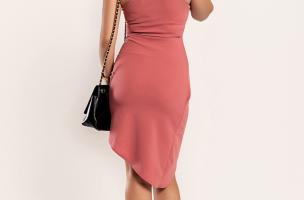 Mini vestido elegante Marettima, rosa