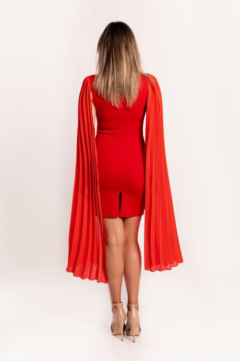 Mini vestido elegante de corte ajustado Marseila, rojo