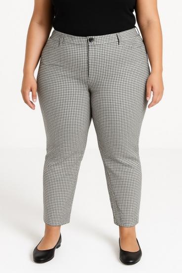 Pantalones estampados talla grande, blancos
