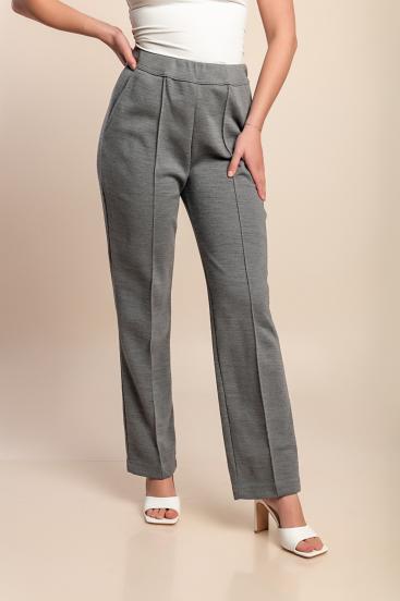 Pantalones de talla grande, color gris