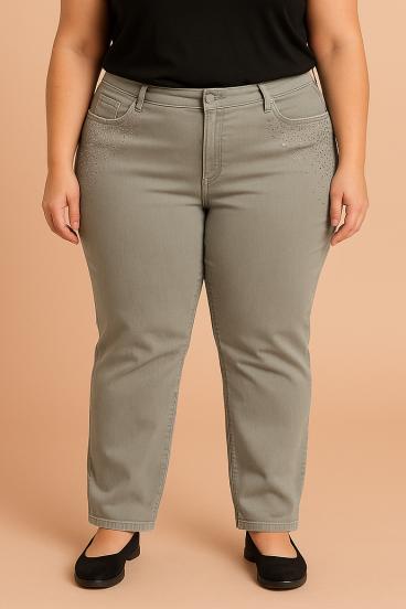 Jeans talla grande, verde