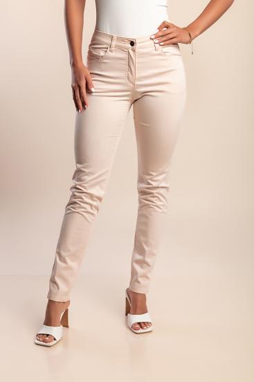 Pantalón de algodón, color albaricoque