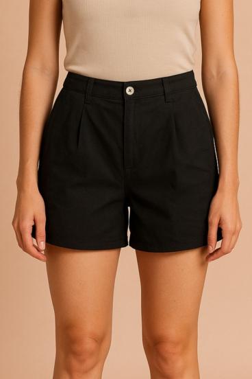 Pantalones cortos de algodón, negros