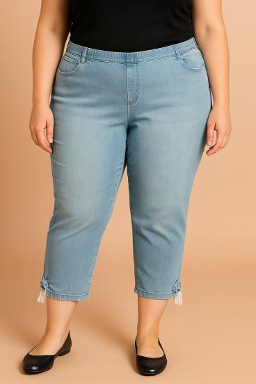 Jeans talla grande, azul claro