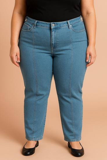 Jeans talla grande, azul claro