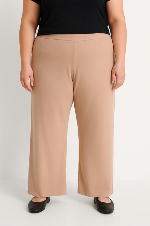 Pantalones talla grande, beige
