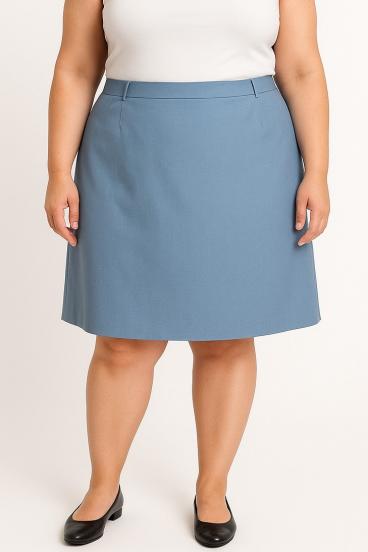 Falda elegante talla grande, azul