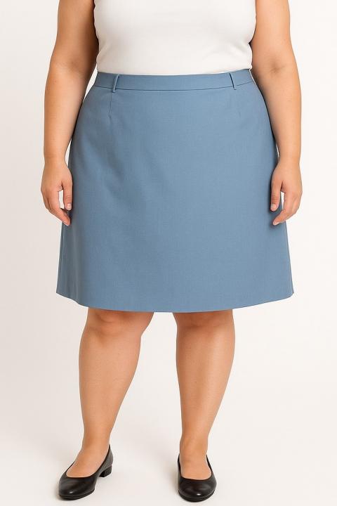 Falda elegante talla grande, azul