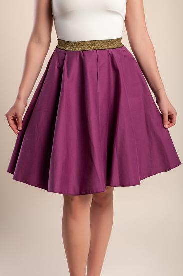 Falda de algodón de talla grande, color morado