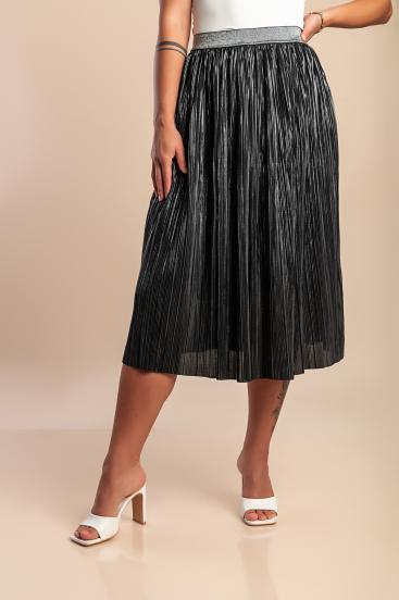 Falda plisada, negra