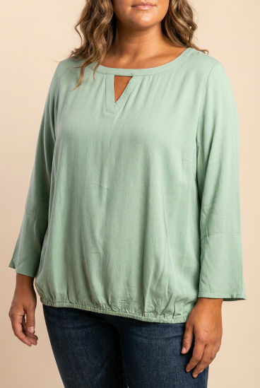 Blusa talla grande, menta