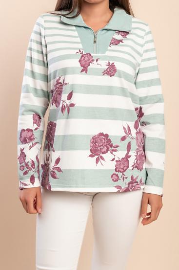 Top estampado, menta