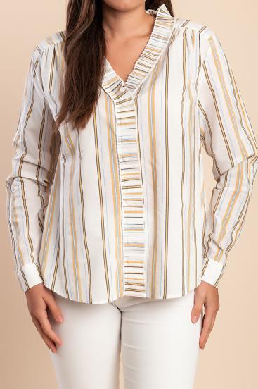Camisa a rayas, blanca