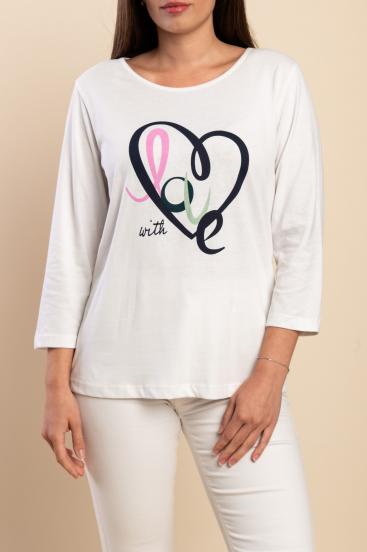Top talla grande, blanco