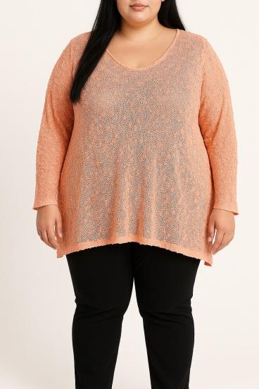 Suéter talla grande, coral