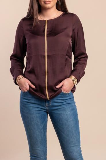 Blusa de talla grande, color burdeos